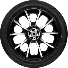 Coastal Moto Largo Rear Wheel - Black Cut (18") | Dunlop Tire (180/55B18) - 0336-0021  PKG-LAR185BC-ABST